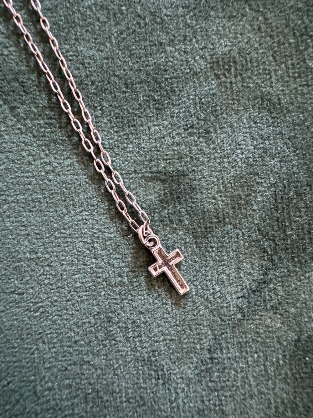 Tiny Sterling Silver Cross Pendant Necklace - Classic Women’s Jewelry